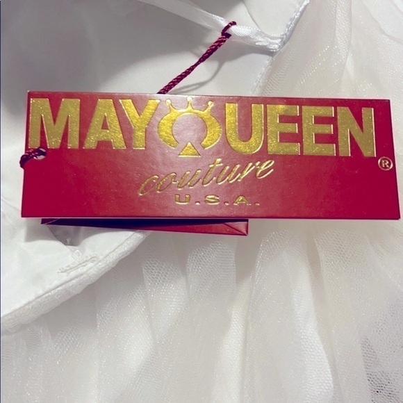 NEW May Queen  Ivory Embellished Convertible Cocktail Dress - Picture 8 of 9